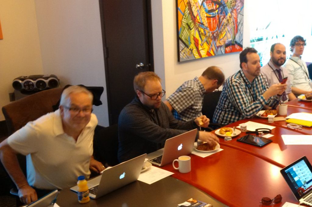 Group of developers meeting at the Elentra Conference (then Entrada Conference) in Toronto, 2016.