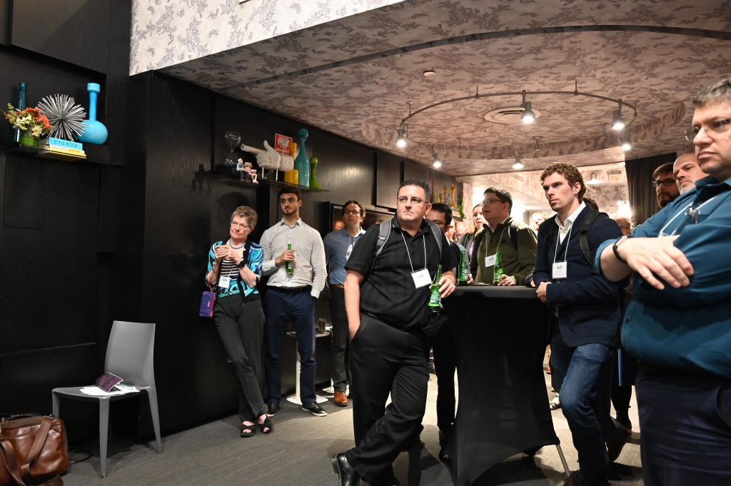 Consortium members gathered to watch a presentation at the 2019 Elentra Engage Conference in New York City.